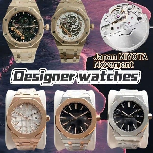 mechanical classic style sapphire glass high quality movement designer watches waterproof watch with box