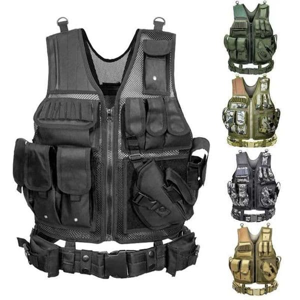 Tactical Vest Combat Armor Vests Mens Tactical Hunting Vest Adjustable Armor Outdoor CS Training Vest AirsoftXJ250219