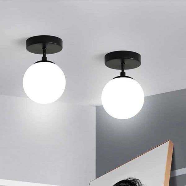 Nordic Glass Ceiling Light LED Minimalists Round glass Lamps For Corridor Living Rooms Entryway Aisle Stairs Decorative Fixtures Z250219