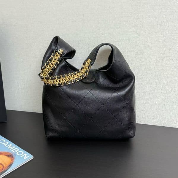 Designer Hobos quilted tote shoulder bag leather wallet Crossbody women chain black Shoulder purse real Leather message Handbags Clutch LARGE HOBO BAG