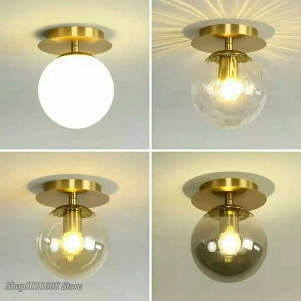 Round glass pendant light modern and affordable restaurant hallway balcony decoration luxurious LED pendant light fixtures Z250219