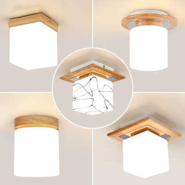 Modern wooden pendant lights for living rooms bedrooms entrances lobbies and glass Japanese style pendant lights Z250219