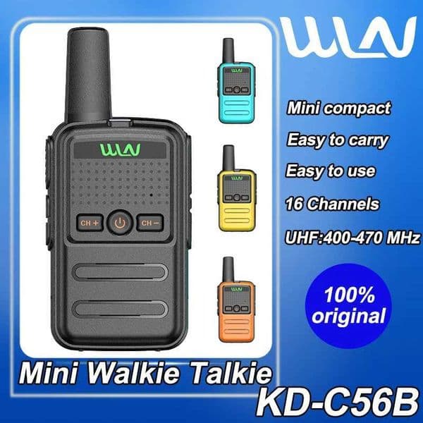 Mini Walkie Talkie WLN KD-C56B Portable Two Way Radio UHF 400-470MHz 16CH Long Range Handheld Transceiver For Hunting Mini RadioXJ250219