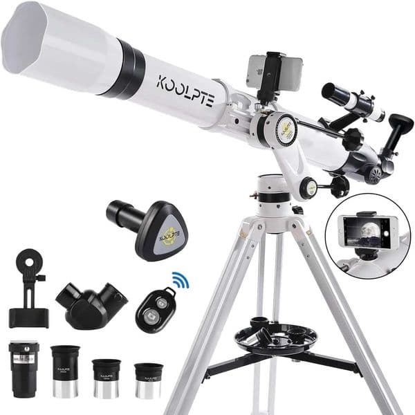 Telescope with Digital Eyepiece Astronomy Refracting Telescope 90mm Aperture 900mm Vertisteel Altazimuth Mount Compact Z250219
