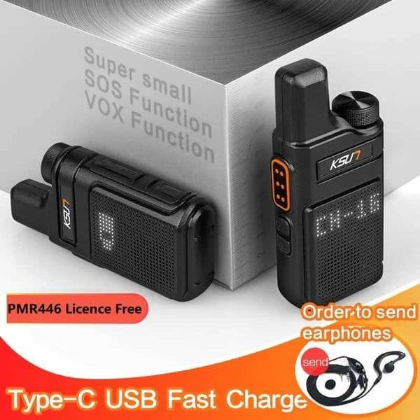 KSUT PM46 Walkie Talkie 2 Pieces Mini Size Portable Handheld Radio Wireless Set Two Way Radio Station Comunicador TransceiverXJ250219