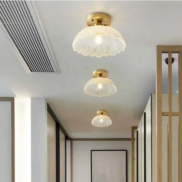 Nordic LED E27 Glass Pendant Vintage Attic Pendant Russian Restaurant Modern Corridor Copper Pendant Z250219