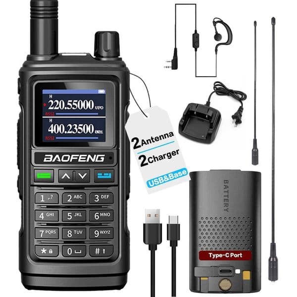 Baofeng UV-5R Upgrade Ham Radio Long Range Two Way Radio UV-17R Walkie Talkies for Adults Waterproof Dual Band USB Charger 999 CXJ250219