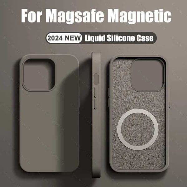 Suitable for liquid silicone magnetic case suitable for iPhone 16 15 13 11 14 Pro Max 16 Plus wireless charging shock-absorbing accessories M250219