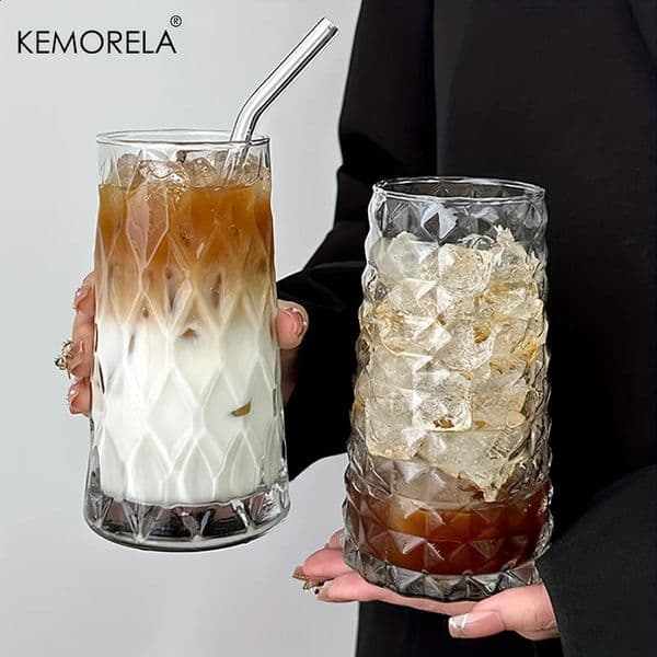 KEMORELA INS 500ML Iced American Coffee Cup Very Suitable for - Whisky Diamond Mug Tea Cup Juice Glass Milk Water Cup Drinkware 250218