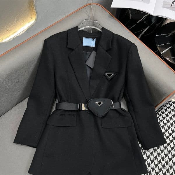Suit Designer Women Suits Lady's Luxury Coat Triangle Marker Coat Letter Casual Loose Button Blazer Classic Formal Short Clothes Long Sleeve Autumn High Quality