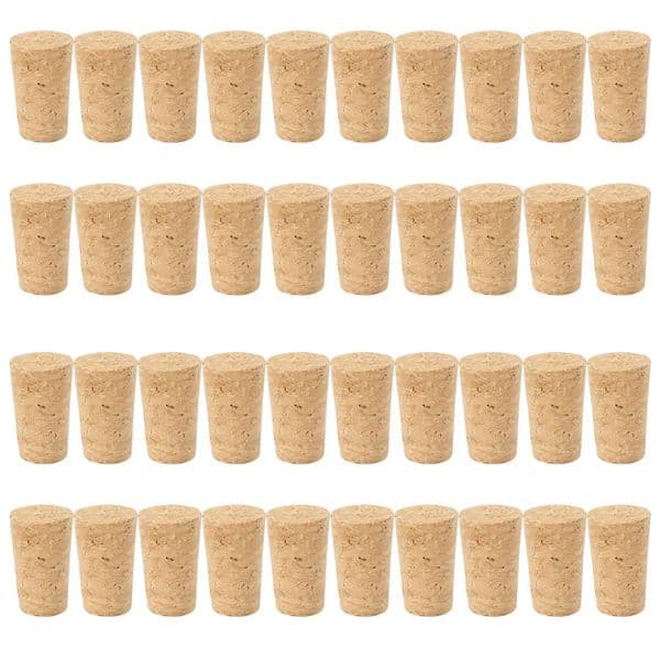 40Pcs Natural Wood Corks Wine Stopper Wood Bottle Stopper Cone Type Wine Bottle Corks Plug Sealing Cap Beer Bottle Corks 250218
