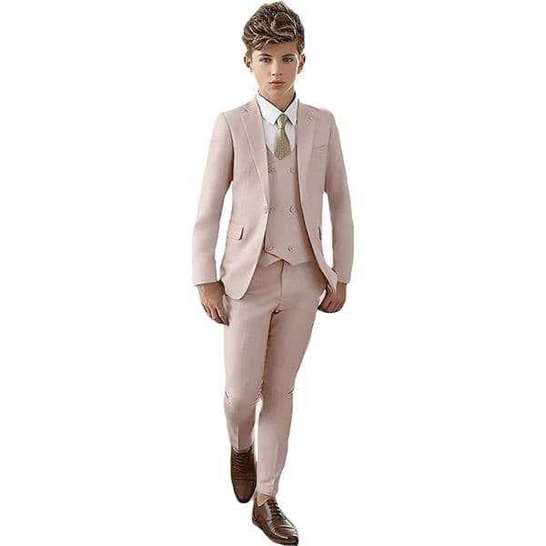 Classic Solid Paisley Suits for Boys 3-Piece Smart Stylish Boys Tuxedo Formal Outfit For Kids Blazer Vest And Pants For Party 250219