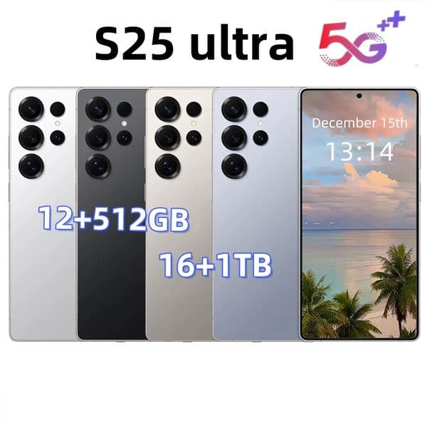 S24 25 Ultra 5G mobile cell phone Dual SIM Phone 6.8HD+ Display 18MP+50MP Camera Android 14 Mobile Fingerprint