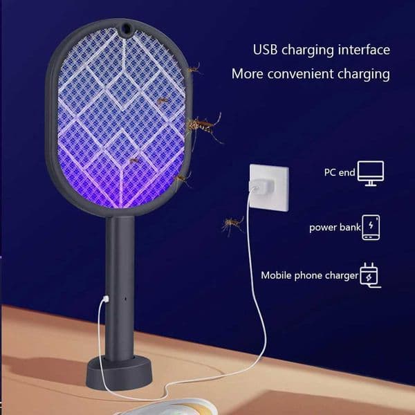 New Arrival Electric Mosquito Killer 2-in-1 Mosquito Killer Lamp USB Charging Protective Net Household Supplies for Home Bedroom Living Room Z250220