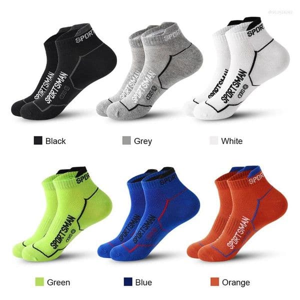 Mens Socks 6 Pairs Men Ankle Breathable Cotton Sports Running Mesh Casual Athletic Summer Low-Cut Male Z260420 Z260428
