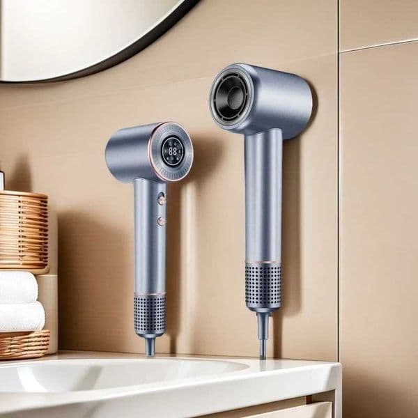 New LED Display High Speed Hair Dryer 600W High Power Negative Ions Styling Tools Blow Dryer with Nozzle Hair 220V 0V W250220