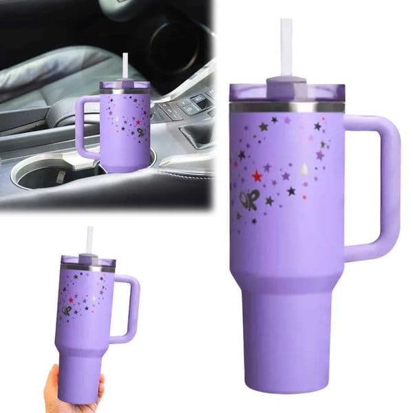 40oz Double-Layer Insulated Cup with Lid Straw Water Cup Stainless Steel Vacuum Insulated Mug for Cold Hot Beverage Y251120
