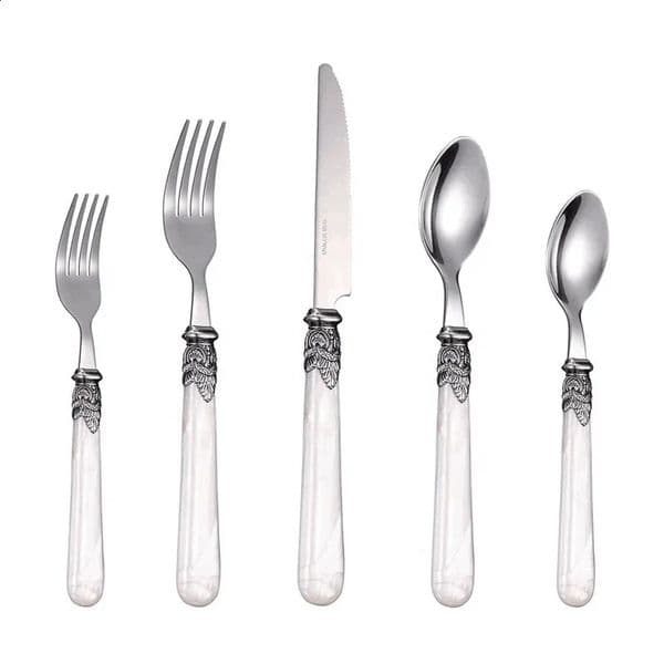 2024 Stainless Steel Cutlery Flatware Set Wedding Spoon Fork Knife Dinnerware 250214