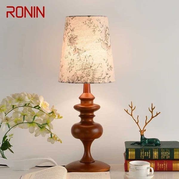 RONIN Contemporary Table Lamp Retro Creativity Living Room Study Villa Hotel Bedroom LED Bedside Desk Light Z250220