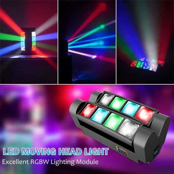 ight BETOPPER 8x6W RGBW Spider LED Light Sound Activated DMX512 Control Stage Light Moving Head DJ Light for Bars Parties Disco Hall S25221