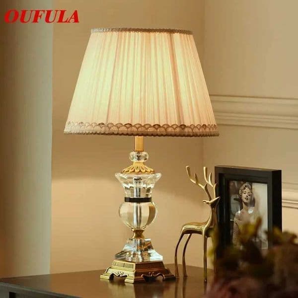 KERWIN Crystal Table Lamps Desk Lights Luxury Modern Contemporary Fabric for Foyer Living Room Office Creative Bed Room Hotel Z250220