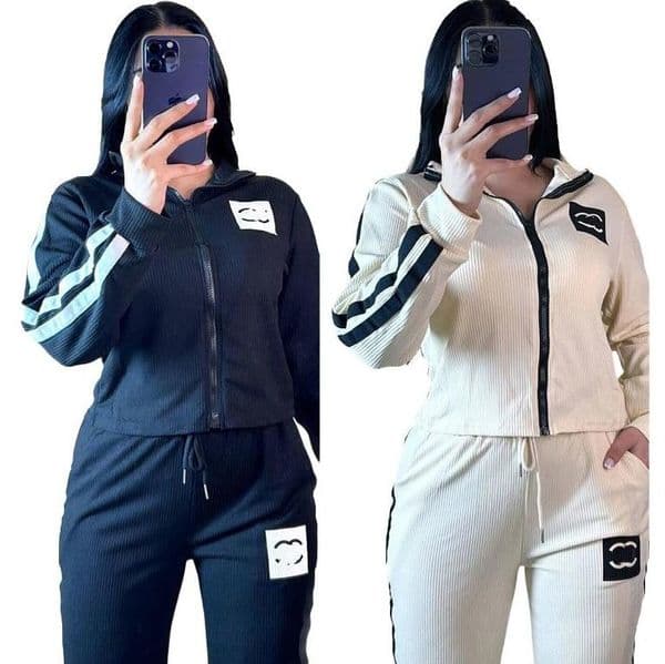 Spring Desinger two piece set Women's printed luxurys jacket+ Pants short length Tracksuit Casual Outfit zipper fashion clothes