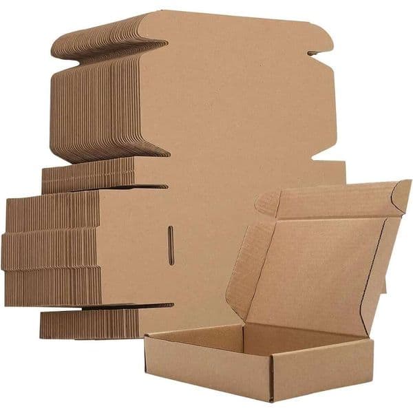 Mailers- White /Brown Cardboard Corrugated Mailer Shipping Box For Mailer, Moving And Craf