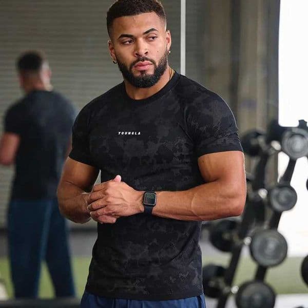 Men's T-Shirts Mens T-shirts YA New Summer Joggers Gym Sports Fitness Running Basketball Training Clothing Quick Drying Clothes z250221