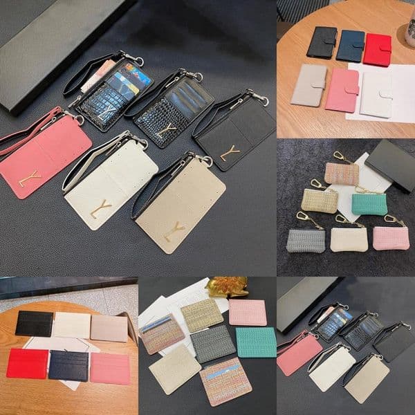 Designer Ywomens Card Holder Small Wallet Coin Pouch High Quality Genuine Leather Sheepskin Golden Hardware Cardholder Bag Luxury Bags Wallets Designers Woman