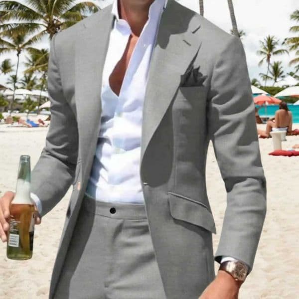 Casual Stylish Mens Suit Notched Lapel 2 Pieces Suits Blazer and Pants Tuxedo for Wedding Performance Business Ceremony DressesXJ250222