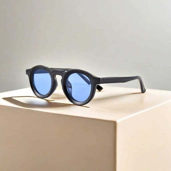 Round sunglasses for women punk shadow retro trend sunglasses transparent frame UV400 for womenXJ250402