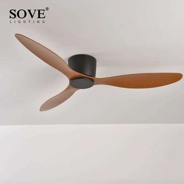 SOVE Low Floor Modern Ceiling Fans Without Light DC 30W Ceiling Fan With Remote Control Home Simple Ceiling Fan No Lights 220V Z250220