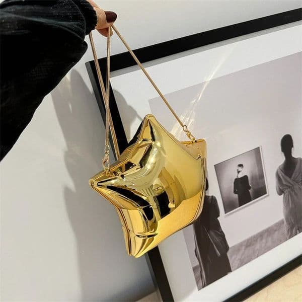 PVC Star Shape Solid Chain Fashion Crossbody Bag Ramadan Festival Special Shoulder Bags for Women 250218