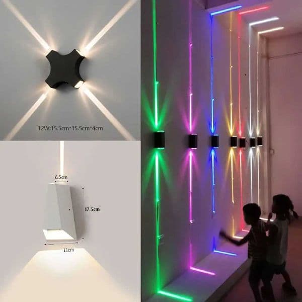 Decorate Line beam LED wall lamps AC110V-240V 6W 12W Wall light Aluminum Indoor Outdoor IP65 lighting Red Blue Green Wall lamp Z250220
