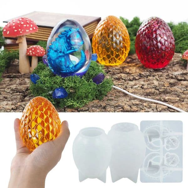 Dragon Egg Mold Dinosaur Mold Silicone Mold for Resin Dragon Candle Mold Easter Egg Mold Dragon Silicone Mold Home Decoration Z250220
