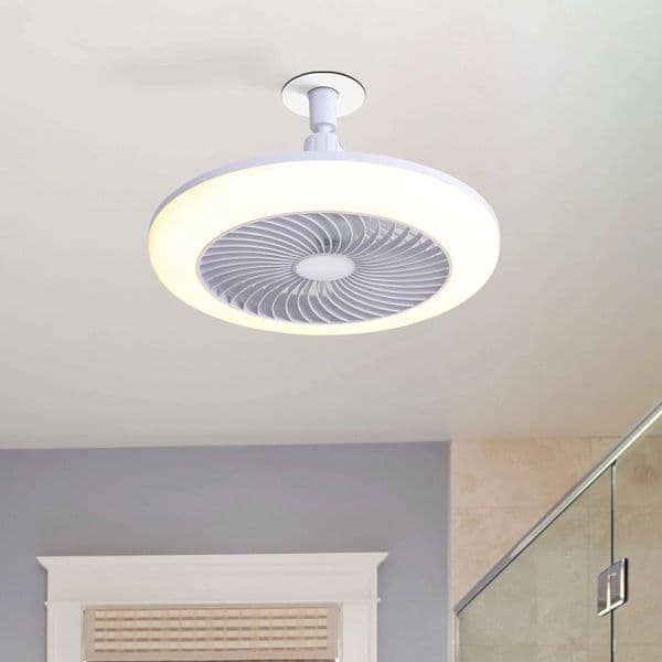 Sofucor Modern 11-Inch Ceiling Fan E26 Enclosed Socket Ceiling Fan With Light Remote Control Z250220