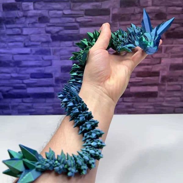 3D Printed Dragon Rotatable Articulated Dragon Crafts Statue Creative Kid Interaction Toys Dragon Ornaments Sculpture Z250220