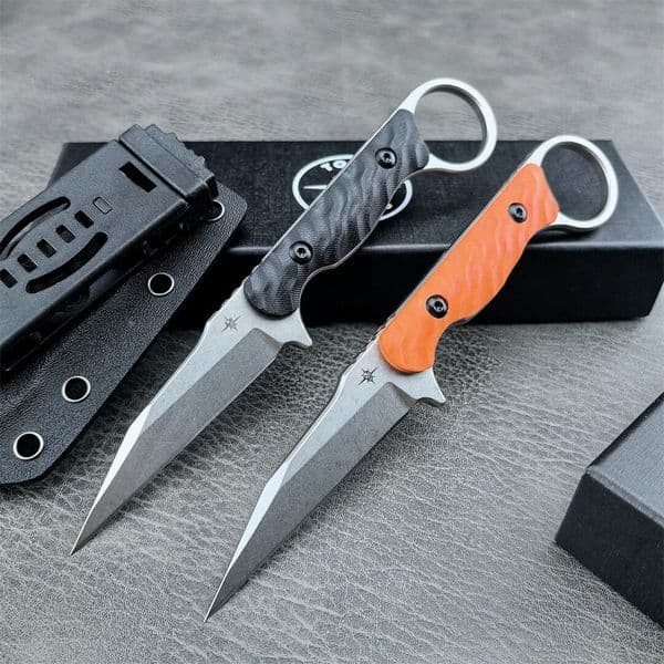 Toor Knives Shank Fixed Blade Knife 3.15" CPM-M4 Black Blade, Black G10 Handles