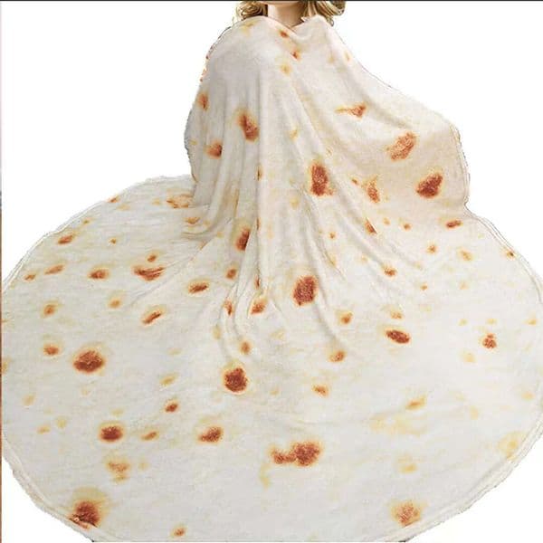 Blanket Pizza Fashion Soft Pancake Blanket INS Fengwang Red Handmade Leisure Lunch Break Office Tassel Sofa Blanket, Simple Flag Bed Tail Blanket
