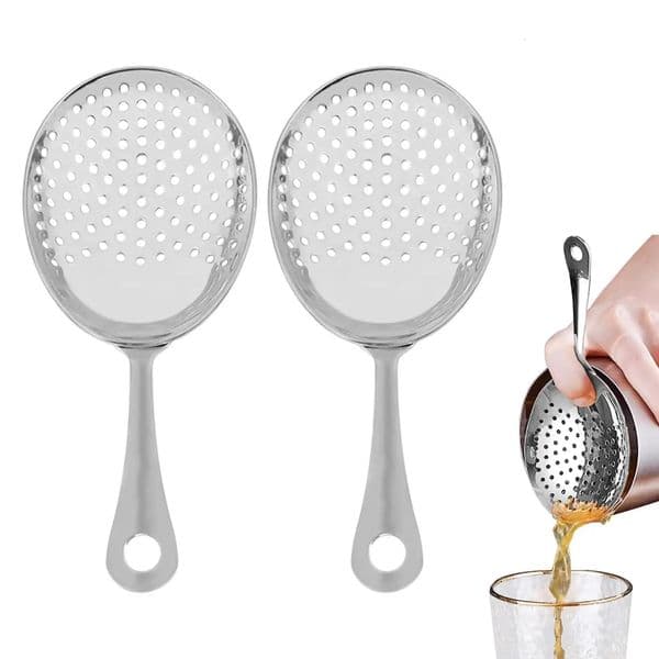 Cocktail Strainer Julep Strainer Drink Strainer Bar Strainer Cocktail Ice Drink Filter Spoon Strainer Cocktail Bartender Too 250217BJ