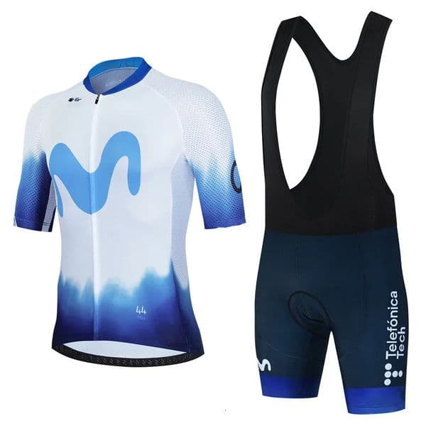 Movistar Bicycle Shirt Set Summer Short Sleeve Breathable Mens MTB Clothing Maillot Ropa Ciclismo Uniform 250213