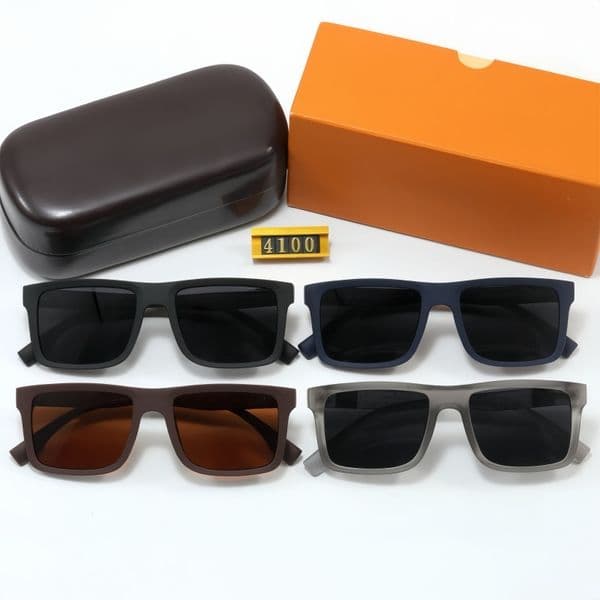 Sunglasses new fashion glasses luxury designer sunshade glasses letter outdoor leisure glasses couple anti radiation and uv sunglasses with box 4100