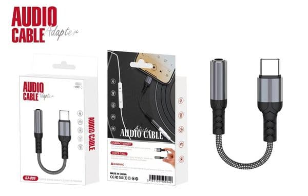 Nylon braid Type-C USB-C male to 3.5mm Earphone AUX Audio cable Adapter female Jack for Samsung note 10 20 plus S24 Ultra iphone 15 16