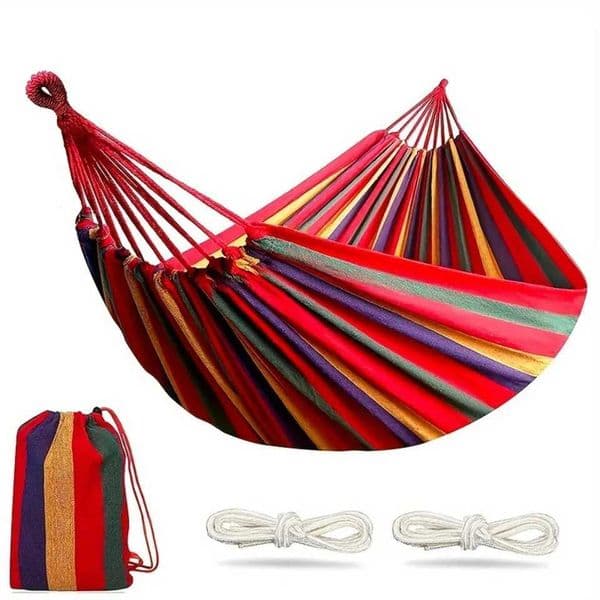 Heavy-Duty Portable Hammock With Easy-Setup Tree Straps - Up To 450lbs Ideal For Camping Patio - Travel Bag Included X250224