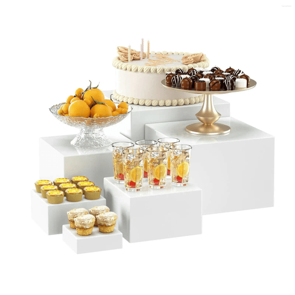 Party Supplies 6x Buffet Riser Cube Display Nesting Risers With Hollow Bottoms Food For Wedding Parties Cupcake Candy Stand