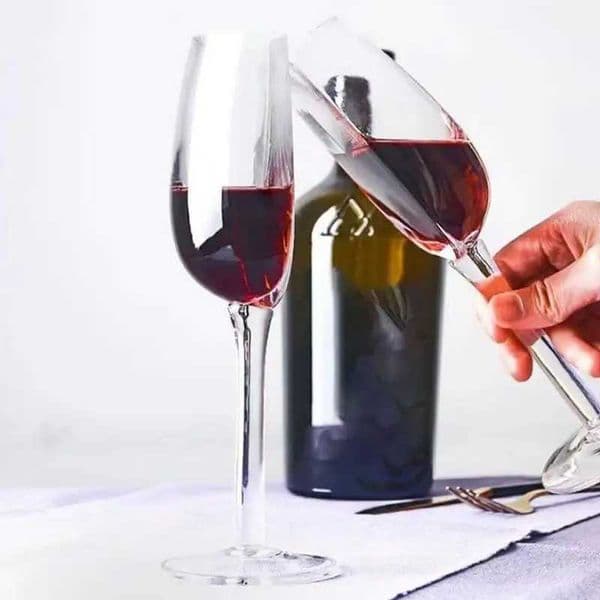 Two Pieces Pack Clear Transparent Half Glass Cup Red Wine Champagne Flute Goblet Stem-ware 140ml Cup Kitchen AccessoriesXJ250225