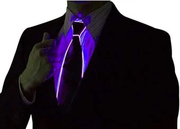 Luminous tie EL line neon light LED luminous party Halloween Christmas night light decoration DJ bar club stage props costume X250225