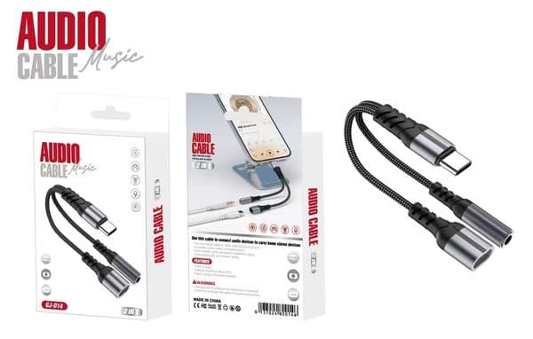 2 in1 Aux Audio Cable Charge Adapter USB Type C to 3.5mm Jack For Xiaomi Mi 6 Huawei samsung i15 plus 16 pro max