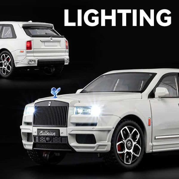 Plane slot car 1/20 Rolls Royce SUV Cullinan Alloy Luxy Diecast Metal Vehicles Car Model Simulation Sound And Light Children Toy Gift Car Track