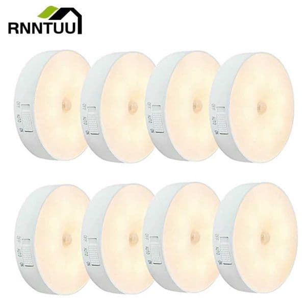 8 LED Human Sensing Night Light USB Charging Intelligent Sensor Light Bedroom Home Corridor Light Mini Wall Light Z250225